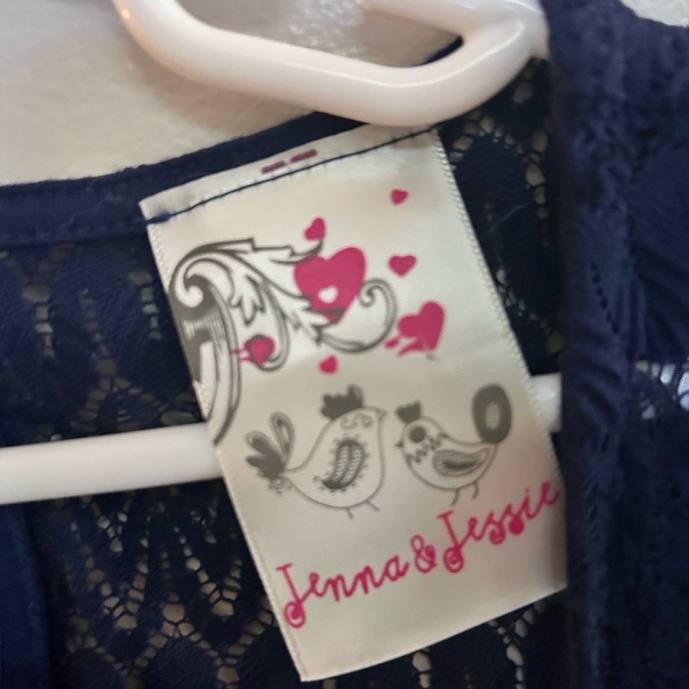 Red and Navy Kids Dress Set - Picture 3 of 8